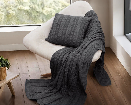 Almofada Decorativa em Tricot 0.45x0.45m