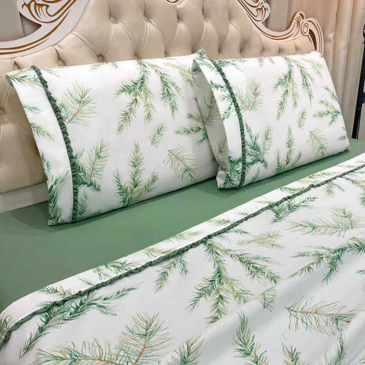 (Compre 1 Leve 2) Jogo de Lençol Malva 4 Peças - 200 Fios Algodão