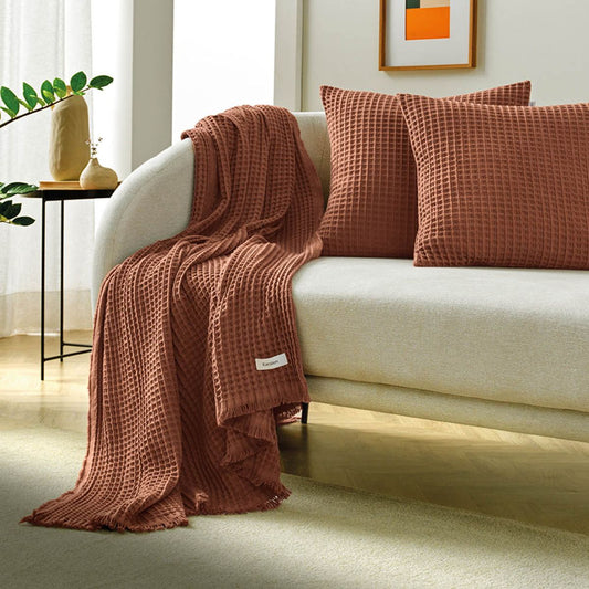 Almofada Denver Decorativa Quadrada 100% Algodão Telha