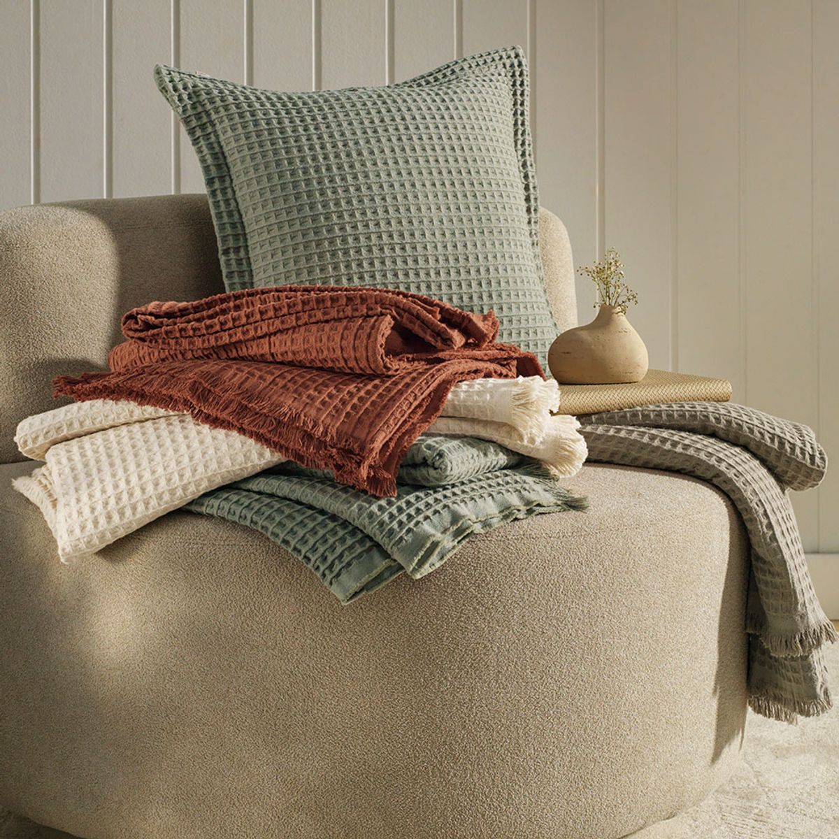 Almofada Denver Decorativa Quadrada 100% Algodão Pistache