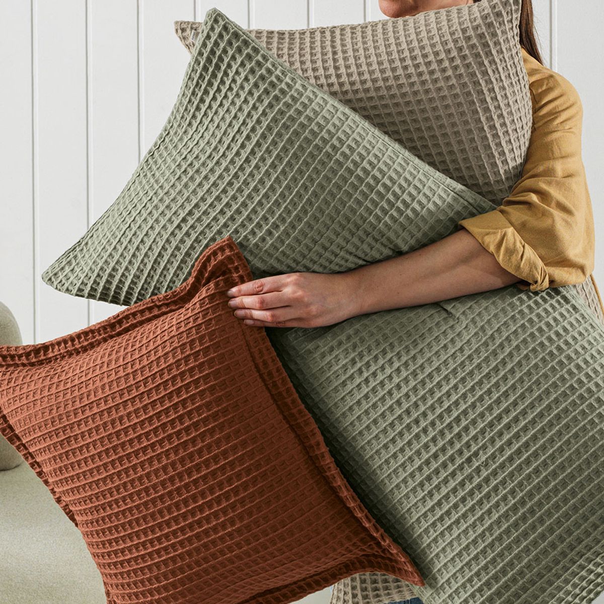 Almofada Denver Decorativa Quadrada 100% Algodão Pistache