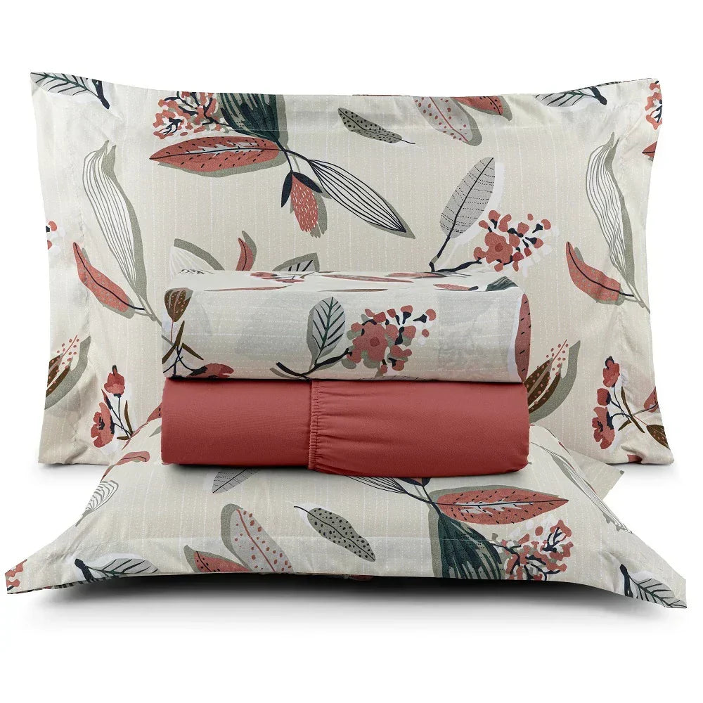 (Compre 1 Leve 2) Jogo de Lençol Affeto 4 Peças - 200 Fios Algodão