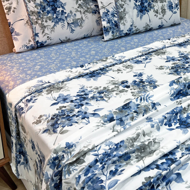 (Compre 1 Leve 2) Jogo de Lençol Malva 4 Peças - 200 Fios Algodão