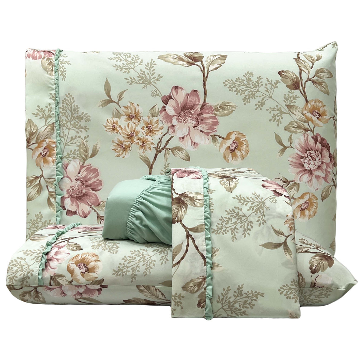 (Compre 1 Leve 2) Jogo de Lençol Malva 4 Peças - 200 Fios Algodão